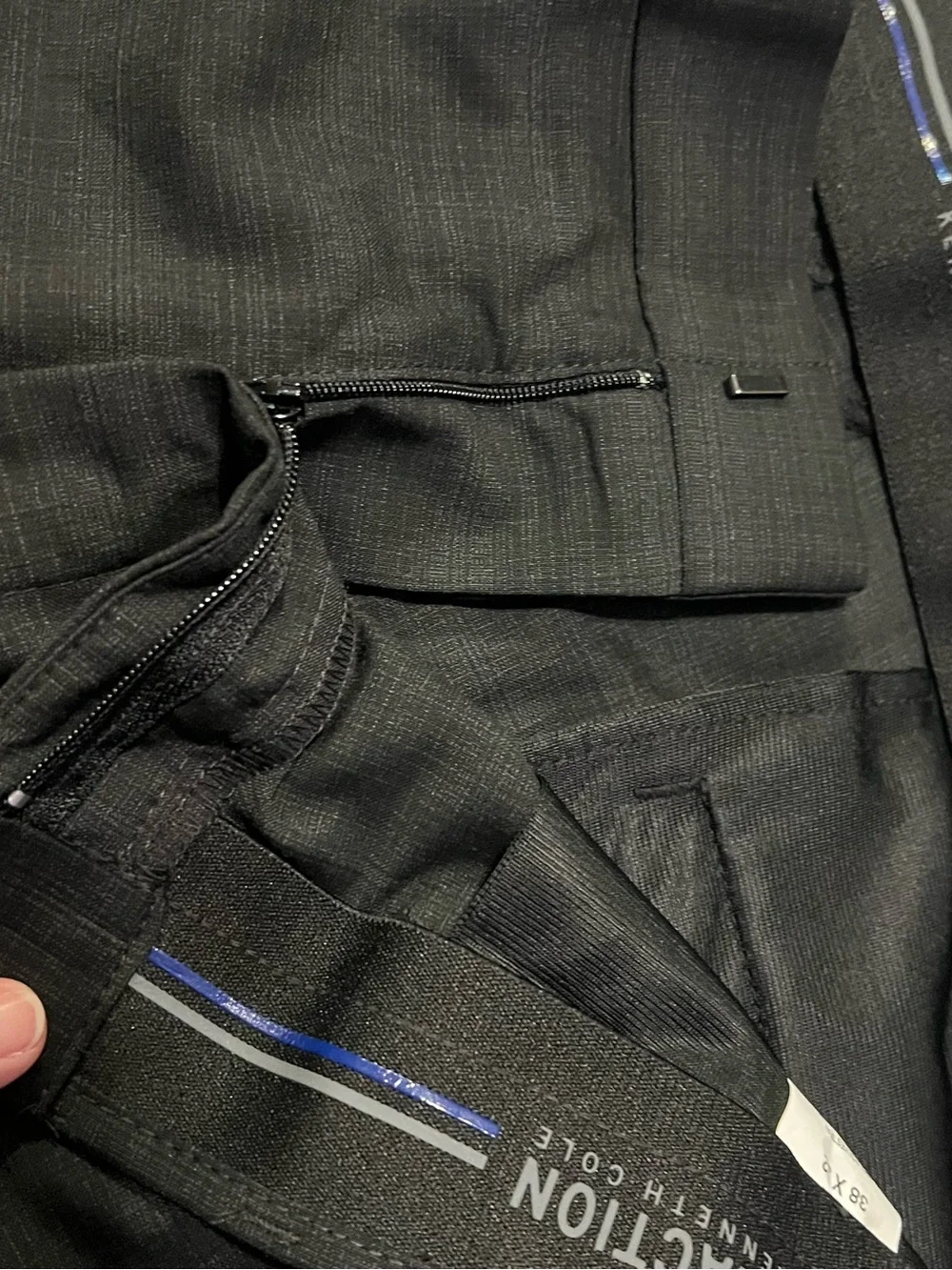 Kenneth Cole Reaction Black Plaid Men's Dress Pants
